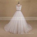 Charming A-line Long Train Wedding Gown With Exquisite Beads Lace